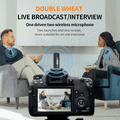Dual Bluetooth Wireless 3.5mm Lavalier Microphones for Camera Smartphone Recording (2-Pack)