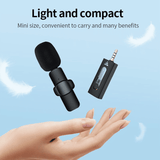 Dual Bluetooth Wireless 3.5mm Lavalier Microphones for Camera Smartphone Recording (2-Pack)