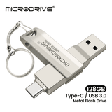 High-Speed Dual-Port Metal USB 3.0 OTG Flash Drive for Type-C & USB-A