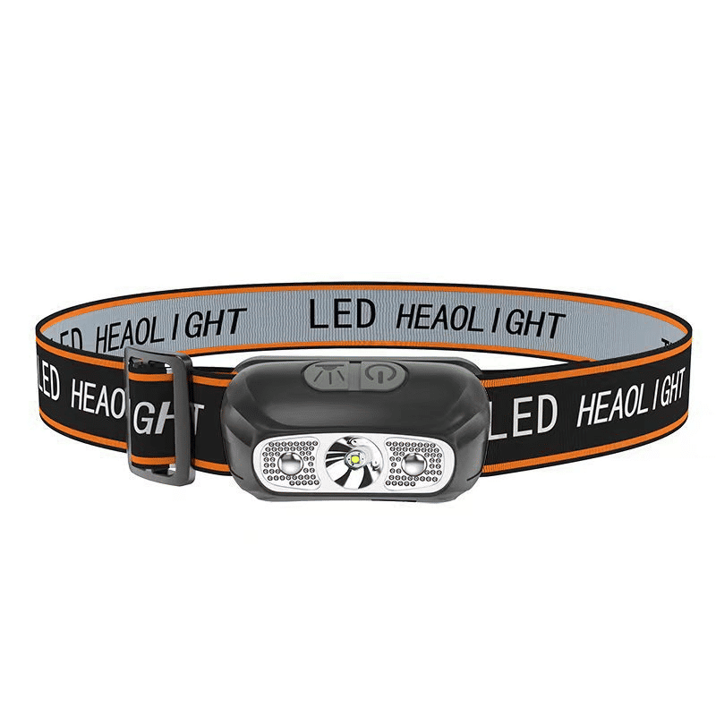 Bright LED Rechargeable Headlamp with Motion Sensor for Outdoor Activities