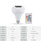 Smart Bluetooth Speaker Bulb: APP Control, RGB LED Light, Powerful Subwoofer Audio