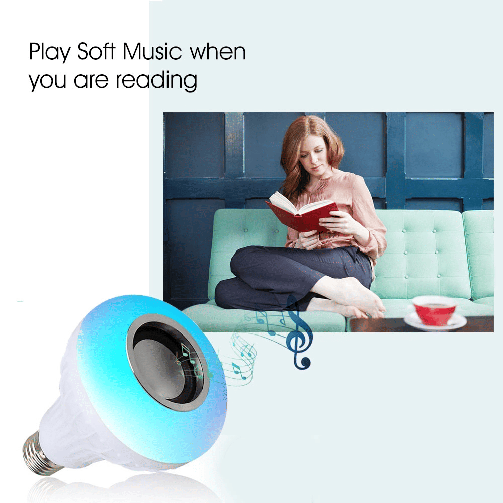 Smart Bluetooth Speaker Bulb: APP Control, RGB LED Light, Powerful Subwoofer Audio
