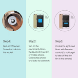 Smart Bluetooth Speaker Bulb: APP Control, RGB LED Light, Powerful Subwoofer Audio
