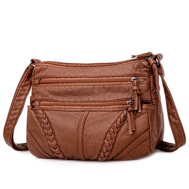Fashionable Multi-Pocket PU Leather Women's Shoulder Handbag - Versatile Messenger Purse