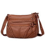 Fashionable Multi-Pocket PU Leather Women's Shoulder Handbag - Versatile Messenger Purse