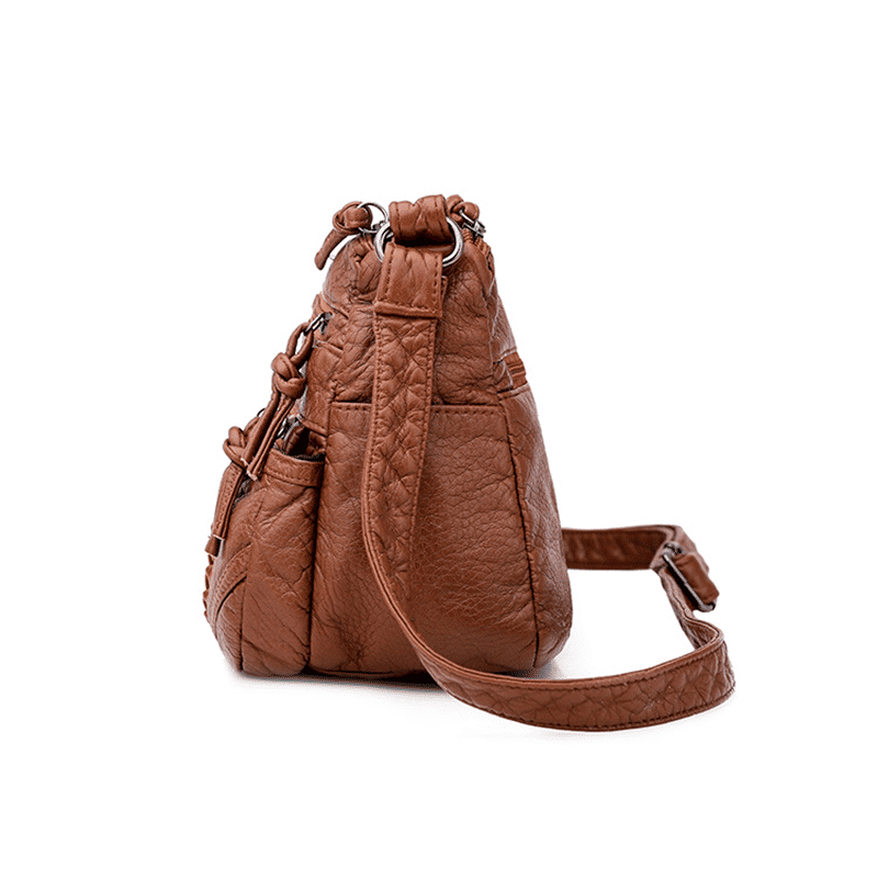 Fashionable Multi-Pocket PU Leather Women's Shoulder Handbag - Versatile Messenger Purse