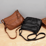 Fashionable Multi-Pocket PU Leather Women's Shoulder Handbag - Versatile Messenger Purse