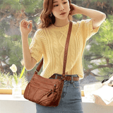 Fashionable Multi-Pocket PU Leather Women's Shoulder Handbag - Versatile Messenger Purse