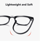 Vintage Anti-Blue Light Computer Glasses: Stylish Plain Frame for Digital Eye Strain