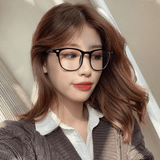 Vintage Anti-Blue Light Computer Glasses: Stylish Plain Frame for Digital Eye Strain