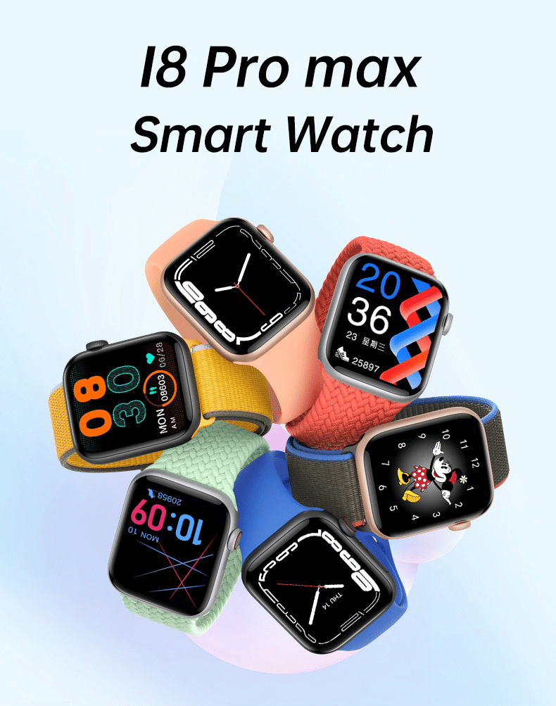 i8 Pro Max Bluetooth Smartwatch, Call, Health, Fitness Monitor, Scroll Button