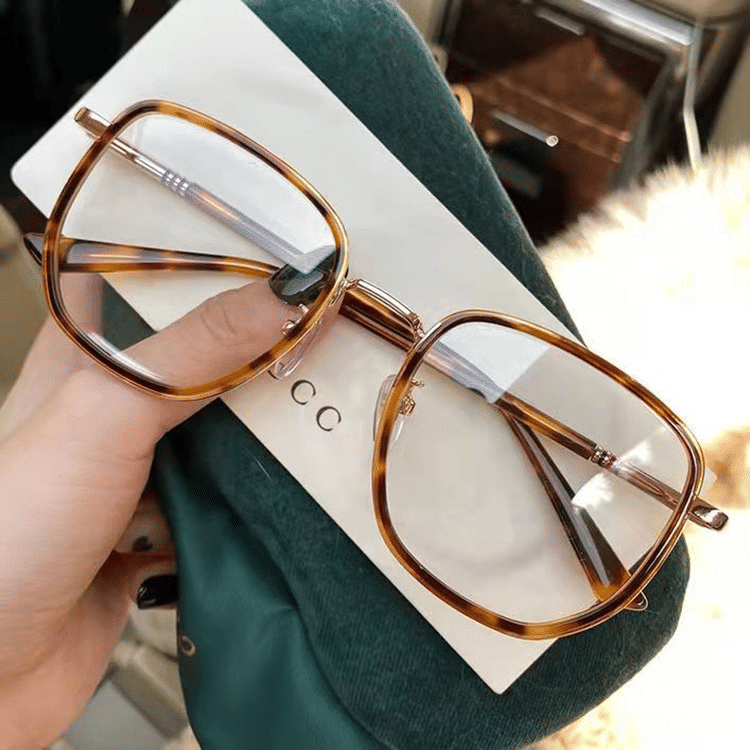 Ultralight Anti-Blue Light Retro Green Frame Reading Glasses, Screen Eye Strain Relief