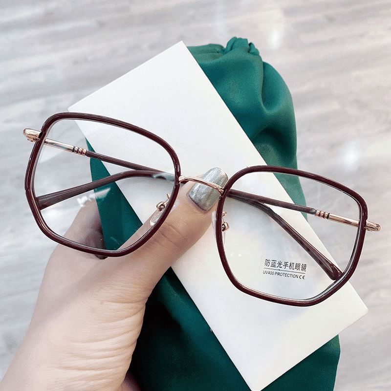 Ultralight Anti-Blue Light Retro Green Frame Reading Glasses, Screen Eye Strain Relief