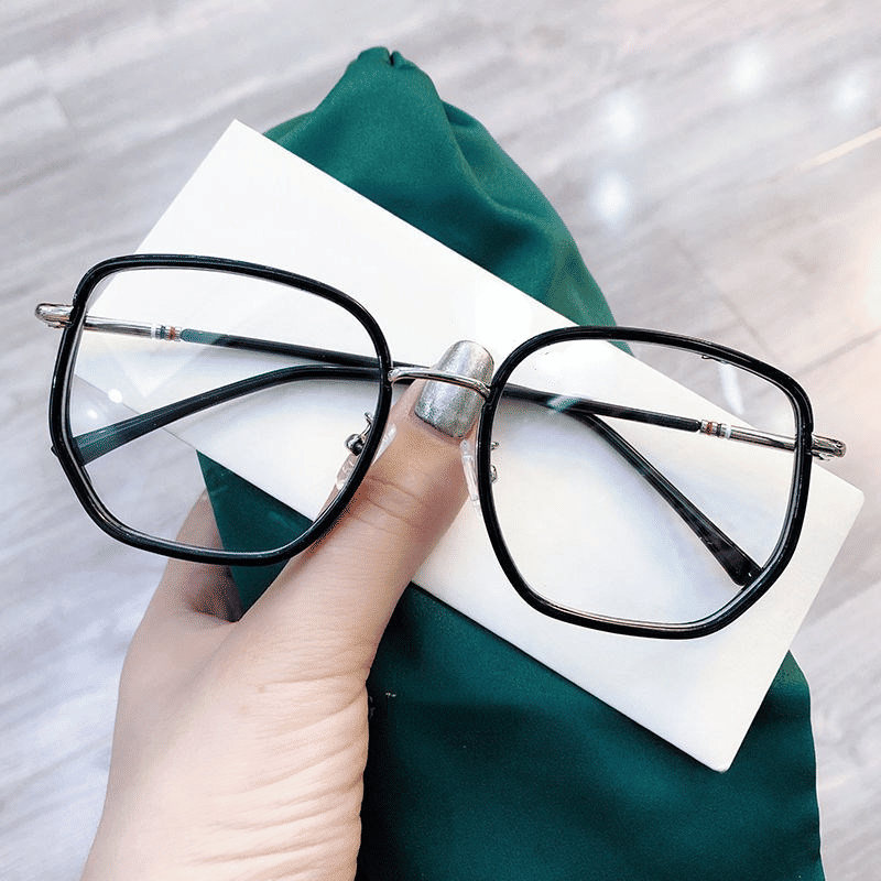 Ultralight Anti-Blue Light Retro Green Frame Reading Glasses, Screen Eye Strain Relief