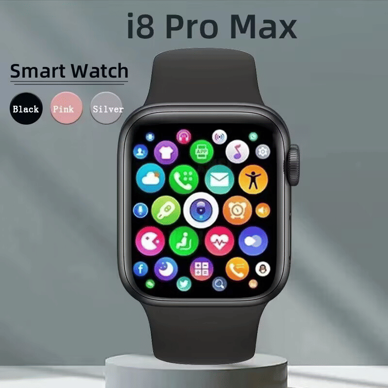 i8 Pro Max Bluetooth Smartwatch, Call, Health, Fitness Monitor, Scroll Button