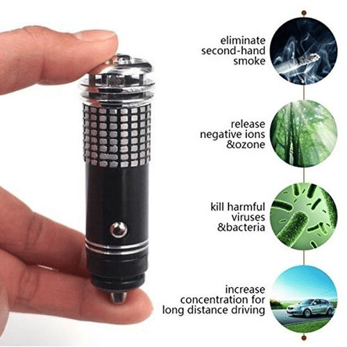Generic Car Ionic Air Purifier Ozone Ionizer 12V Black