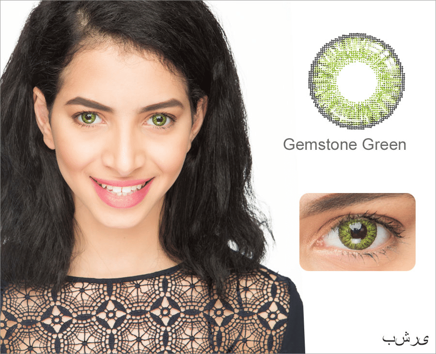 Gemstone Green 3-Tone Soft Contact Lenses Cosmetic 14.5mm