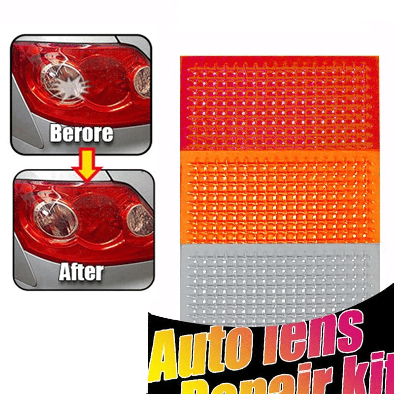 Skeo 3 Piece Car Tail Light Repair Film Red Lens
