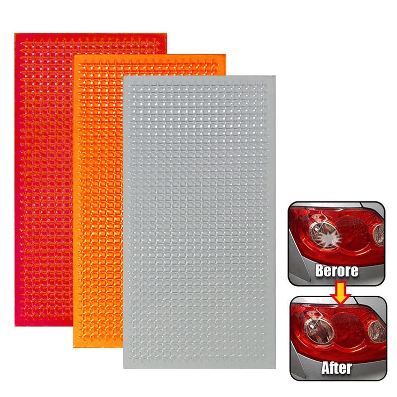 Skeo 3 Piece Car Tail Light Repair Film Red Lens