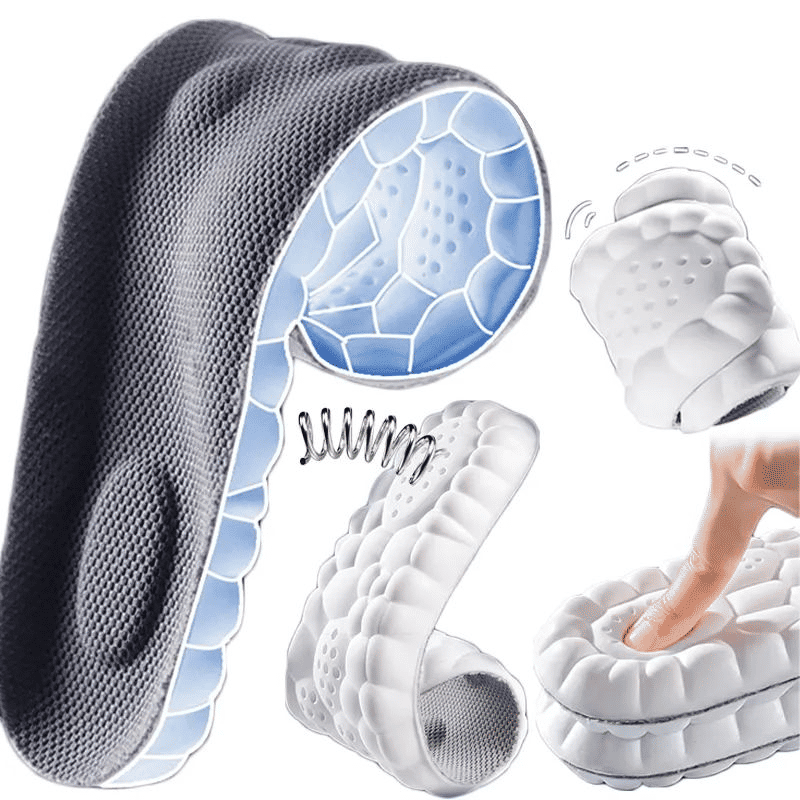 4D Shock Absorption Orthopedic Sports Insoles Breathable Running Shoe Pads
