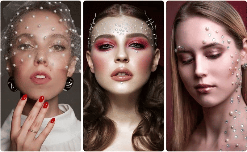 Generic Faux Pearl Self-Adhesive Stickers 3mm–6mm Makeup Decoration
