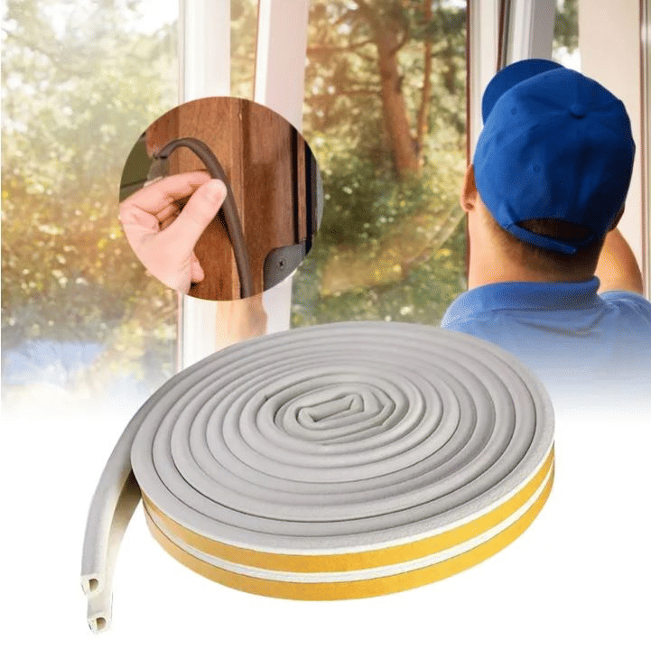 6 Metre EPDM D-Type Self-Adhesive Door and Window Sealing Strip