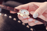 Elegant Brown Leather Strap Couple Quartz Watches - Fashionable Lover Gift Set