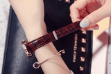 Elegant Brown Leather Strap Couple Quartz Watches - Fashionable Lover Gift Set