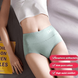 4-Pack Pure Cotton Graphene Antibacterial High-Waist Seamless Breathable Womens Panties