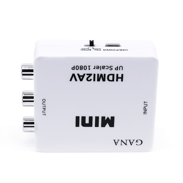 Premium HDMI to RCA AV Scaler Adapter 1080P HD Video Audio Converter Box