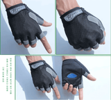 Unisex Half Finger Gym Fitness Gloves for Weight Lifting Workout Black