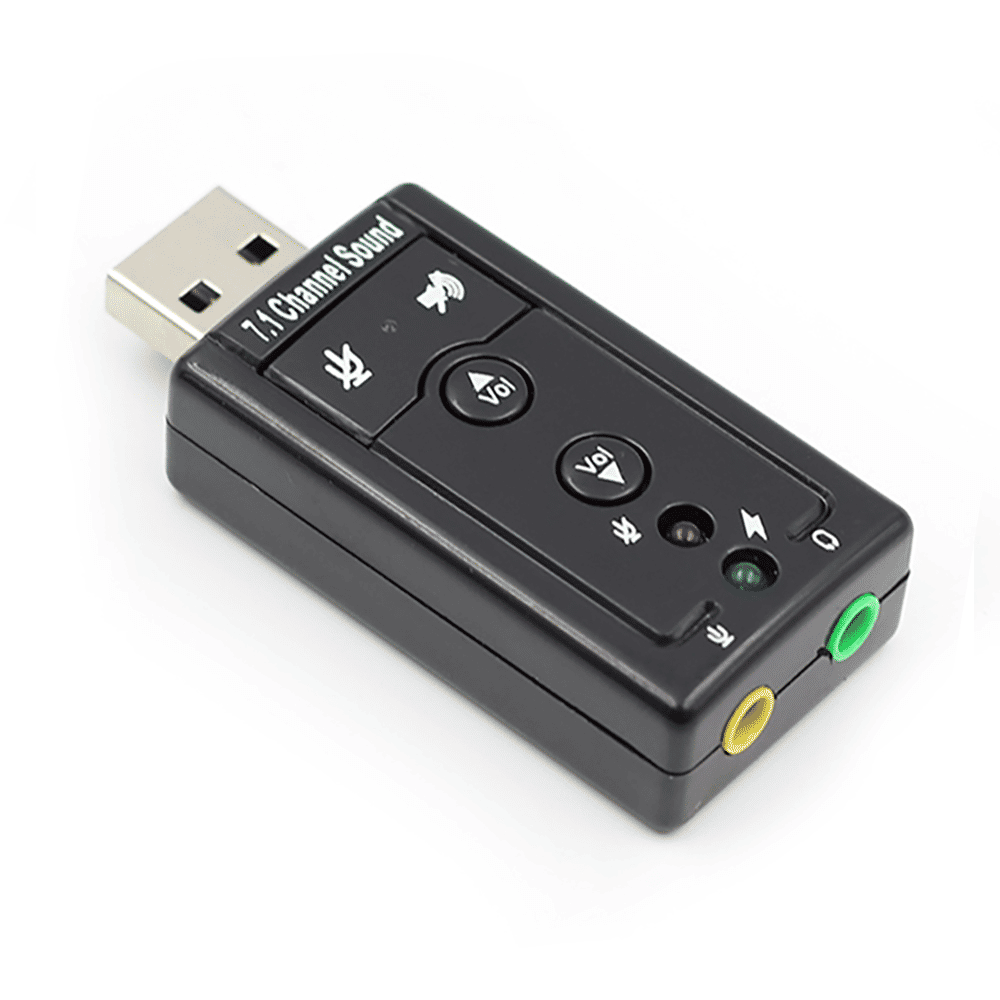7.1 Surround USB Sound Card Audio Adapter for PC Headphone Microphone