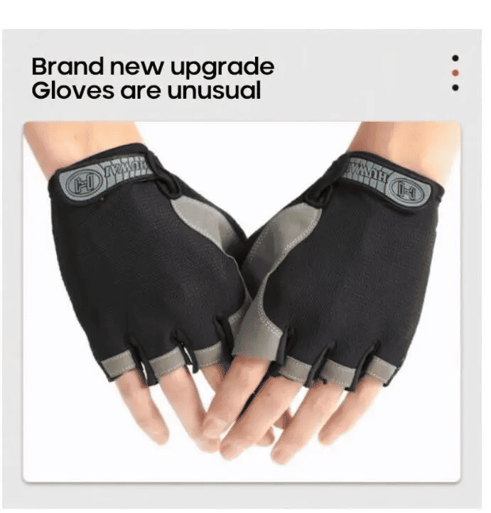 Half Finger Gloves for Men Women Gym Fitness Weight Lifting Building Workout Running Exercise