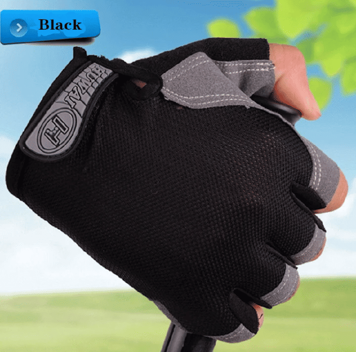 Unisex Half Finger Gym Fitness Gloves for Weight Lifting Workout Black