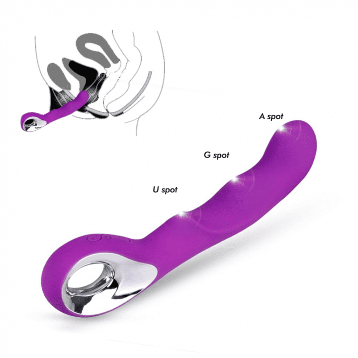 RUNSONE USB Rechargeable G-Spot Vibrator Wand - 10 Frequencies for Women