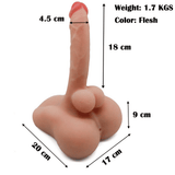 Realistic Liquid Dildo with Base, Large Anal Tunnel Masturbator, Adult Sex Toy