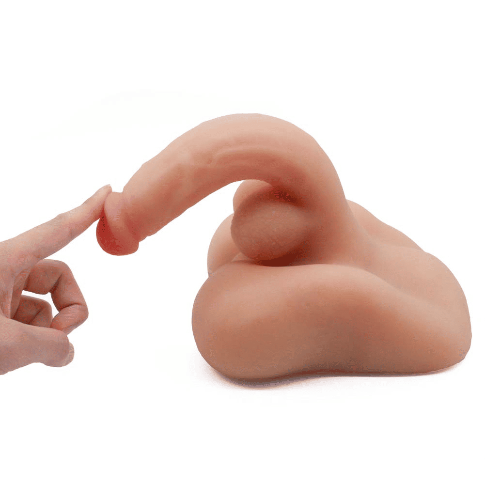 Realistic Liquid Dildo with Base, Large Anal Tunnel Masturbator, Adult Sex Toy