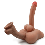Realistic Liquid Dildo with Base, Large Anal Tunnel Masturbator, Adult Sex Toy