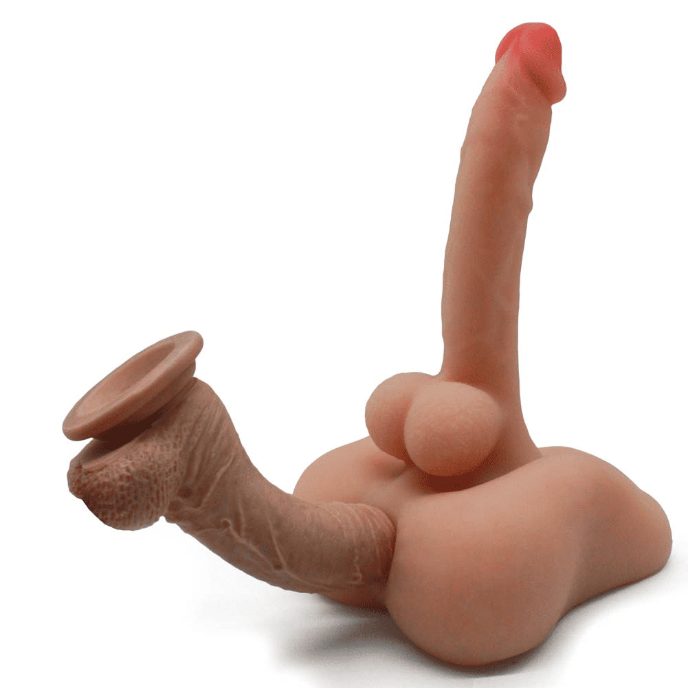 Realistic Liquid Dildo with Base, Large Anal Tunnel Masturbator, Adult Sex Toy