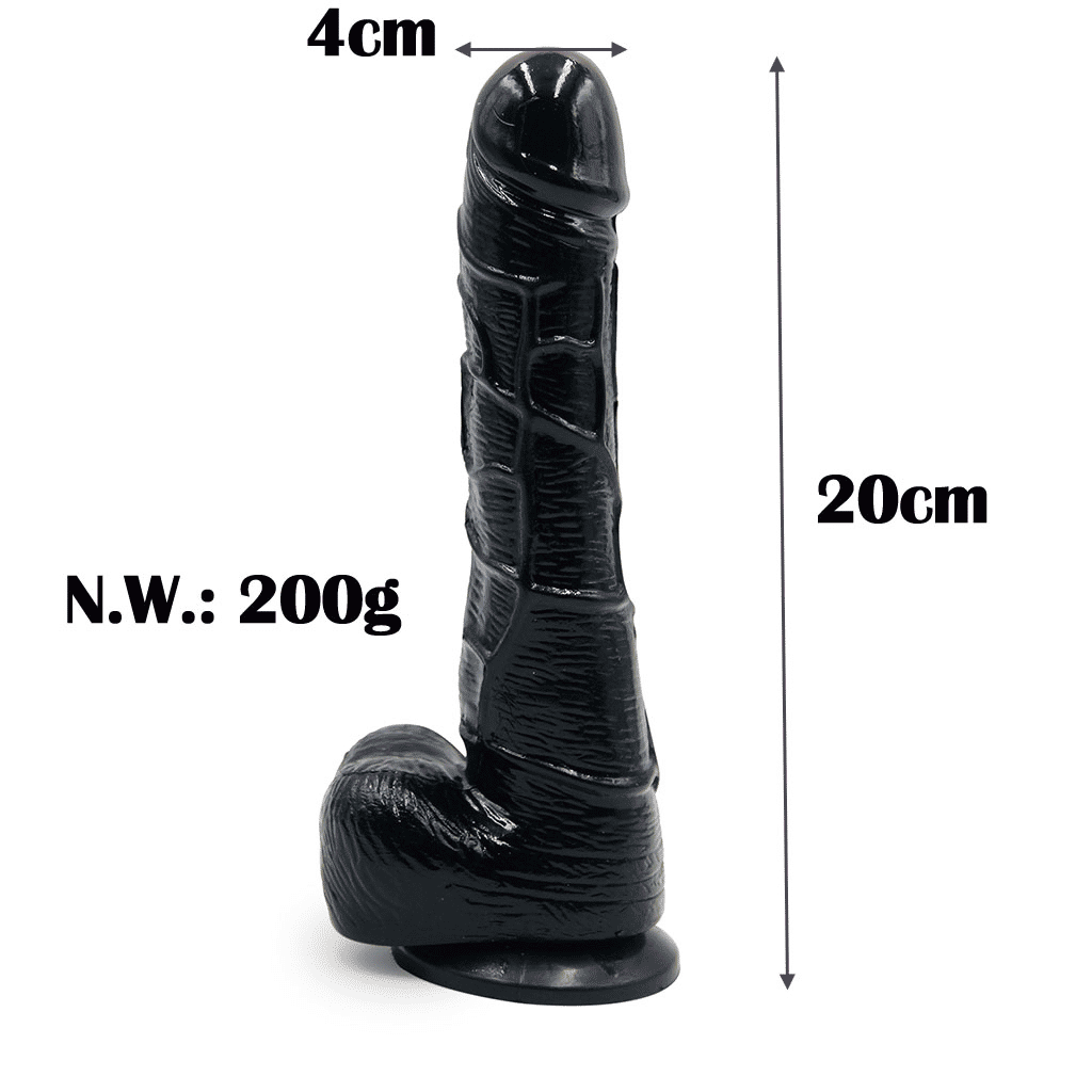 RUNSONE Realistic Silicone Dildo - Body-Safe TPE Adult Toy with Suction