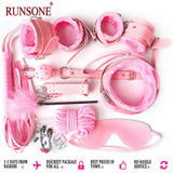 Premium 10-Piece PU Leather BDSM Bondage Restraint Set for Adult Couples