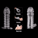 5-Pack Silicone Penis Sleeves: Enhancer, Extender, Delay Ring for Men's Pleasure