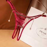 Women's 4-in-1 Pack Sexy Lace Crotchless G-String Thong Lingerie Set