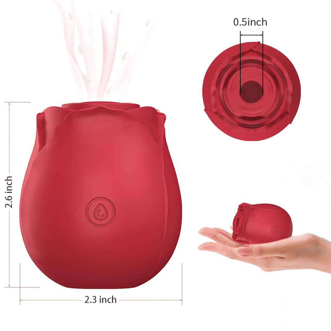 Powerful Rose Clitoris Sucking Vibrator - Rechargeable Oral Stimulator for Women