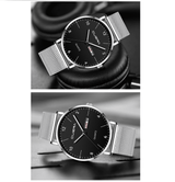 Generic Men's Waterproof Quartz Watch with Stainless Steel Strap