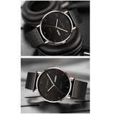 Generic Men's Waterproof Quartz Watch with Stainless Steel Strap