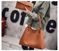 Women's 2-Piece Large PU Leather Tote & Shoulder Bag Set - Soft, Stylish, Versatile
