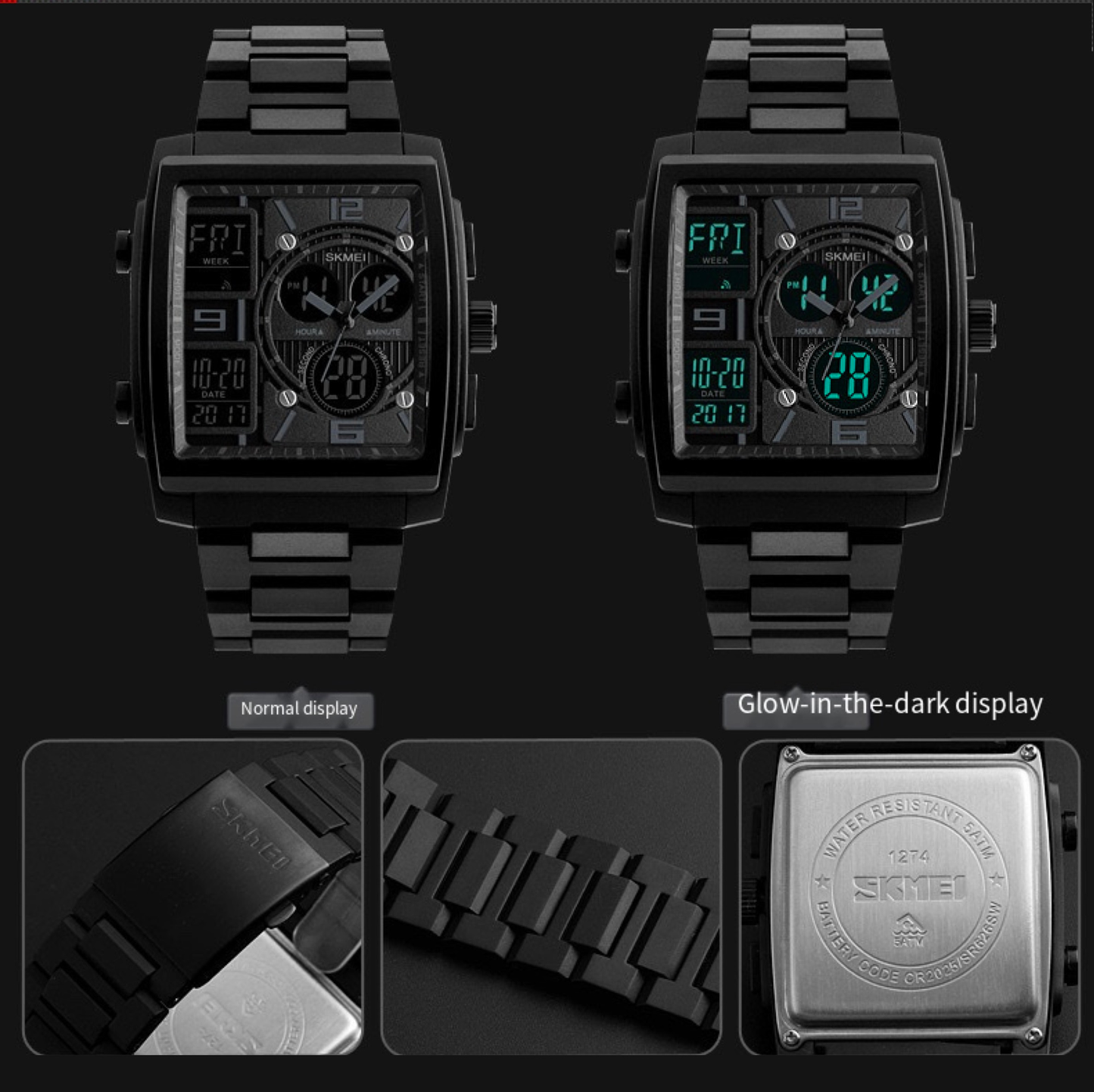 Skmei Luxury Men's Waterproof Analog Digital Sport Quartz Wrist Watch