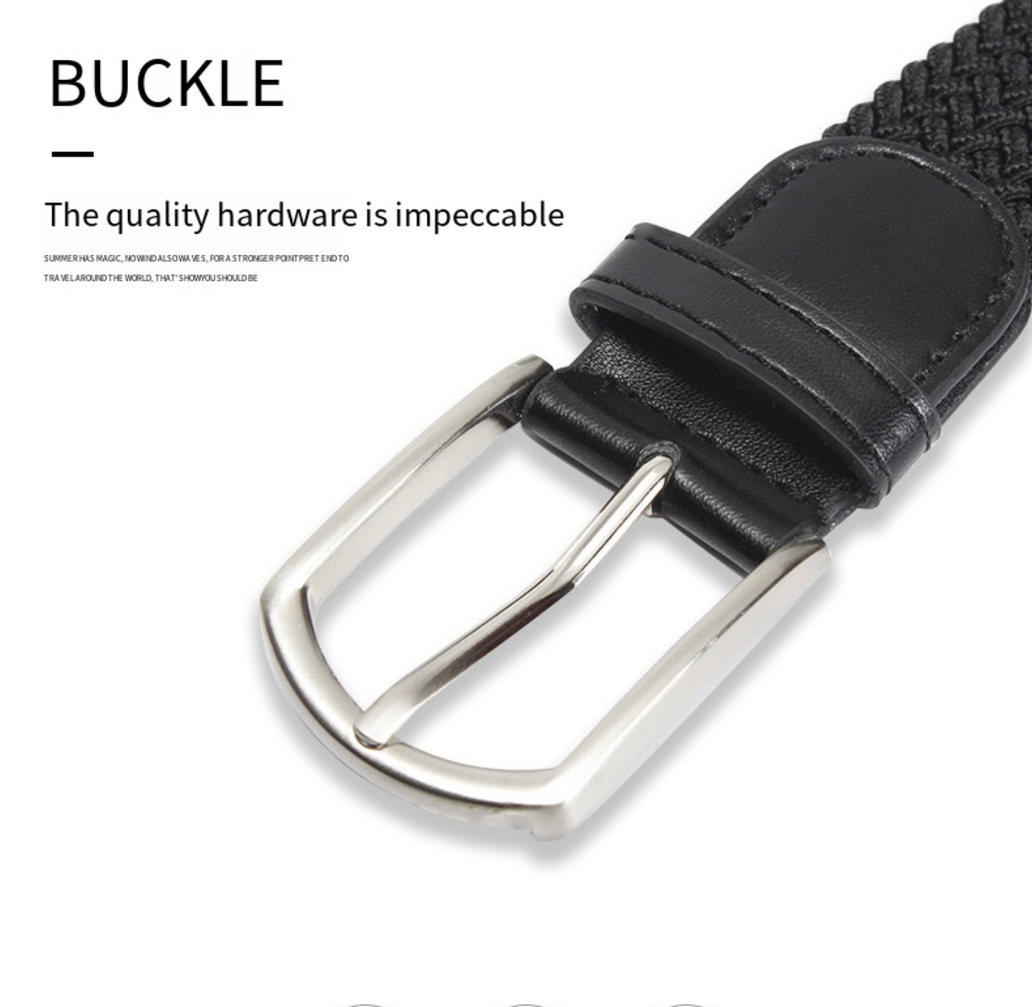 Men's Woven Elastic Braided Belt - Casual Outdoor Sports Universal Comfort