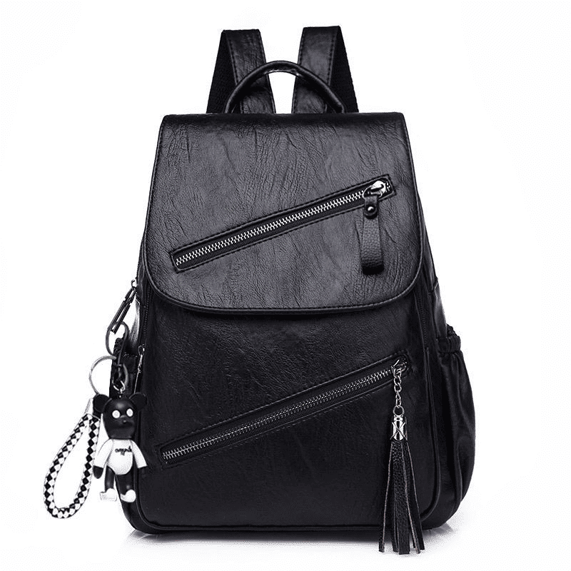 Versatile Women's Soft Leather Fashion Backpack - Large Capacity School Travel Bag
